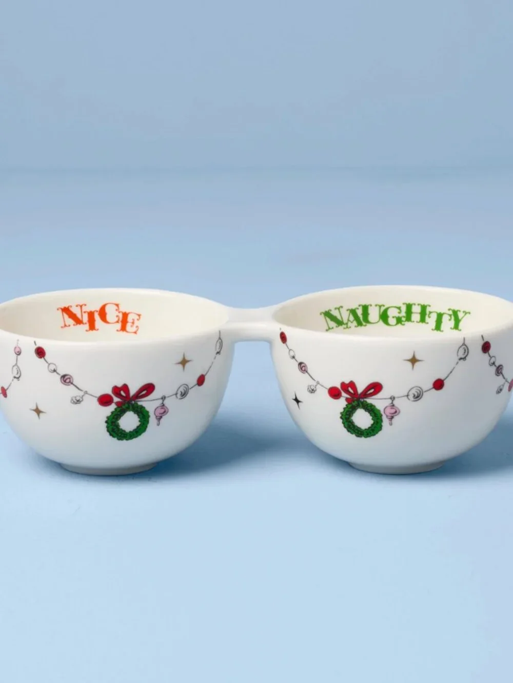 Lenox Merry Grinchmas Porcelain Double Dip Bowl NEW Christmas Holiday Serving